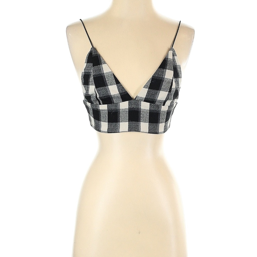 Love, Mar Small Plaid Black and White Bralette